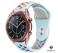 Strap-it Samsung Galaxy Watch 3 sport band 41mm (lichtblauw/kleurrijk)