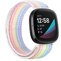Strap-it Fitbit Versa 3 nylon band (kleurrijk)