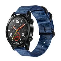 Strap-it Huawei Watch GT nylon gesp band (blauw)