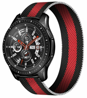 Strap-it Samsung Galaxy Watch Milanese band 45mm / 46mm (zwart/rood)