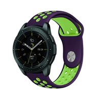 Strap-it Samsung Galaxy Watch sport band 41mm / 42mm (paars/geel)