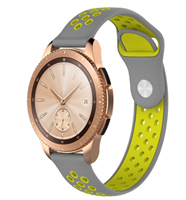 Strap-it Samsung Galaxy Watch sport band 41mm / 42mm (grijs/geel)