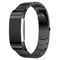 Strap-it Fitbit Charge 2 metalen bandje (zwart)