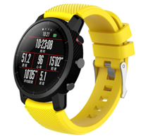 Strap-it Xiaomi Amazfit Pace silicone band (geel)