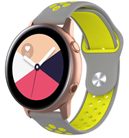 Strap-it Samsung Galaxy Watch Active sport band (grijs geel)