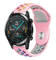 Strap-it Huawei Watch GT sport band (kleurrijk roze)
