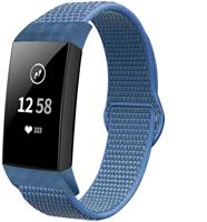 Strap-it Fitbit Charge 4 nylon band (blauw)
