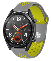 Strap-it Huawei Watch GT sport band (grijs geel)