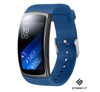 Strap-it Samsung Gear Fit 2 / Gear Fit 2 Pro siliconen bandje (blauw)