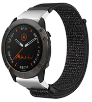 Strap-it Garmin Fenix 5 / 6 nylon band (zwart)