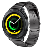 Strap-it Samsung Gear Sport metalen bandje (zwart)