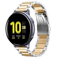 Strap-it Samsung Galaxy Watch Active stalen band (zilver/goud)
