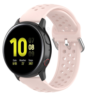 Strap-it Samsung Galaxy Watch 41mm / 42mm siliconen bandje met gaatjes (roze)