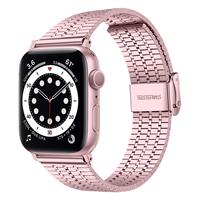 Strap-it Apple Watch roestvrij stalen band (rosé pink)