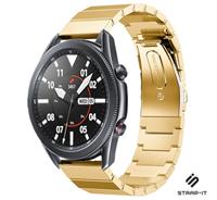 Strap-it Samsung Galaxy Watch 3 - 45mm metalen bandje (goud)