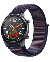 Strap-it Huawei Watch GT nylon band (paars-blauw)