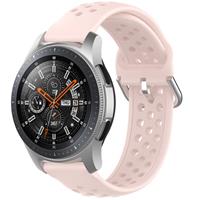 Strap-it Samsung Galaxy Watch 45mm / 46mm siliconen bandje met gaatjes (roze)