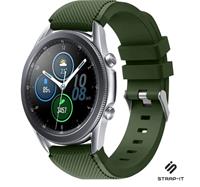 Strap-it Samsung Galaxy Watch 3 45mm siliconen bandje (legergroen)