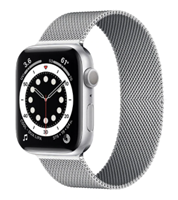 Strap-it Apple Watch 6 Milanese band (zilver)