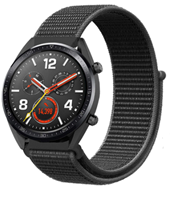 Strap-it Huawei Watch GT nylon band (zwart)