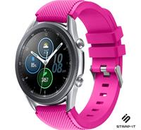 Strap-it Samsung Galaxy Watch 3 45mm siliconen bandje (knalroze)
