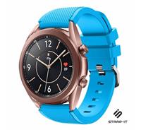 Strap-it Samsung Galaxy Watch 3 41mm siliconen bandje (lichtblauw)