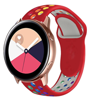Strap-it Samsung Galaxy Watch Active sport band (kleurrijk rood)