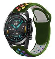 Strap-it Huawei Watch GT 2 sport band (kleurrijk legergroen)