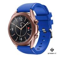 Strap-it Samsung Galaxy Watch 3 41mm siliconen bandje (blauw)