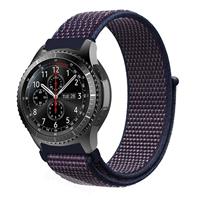 Strap-it Samsung Galaxy Watch 45mm / 46mm nylon band (paars-blauw)