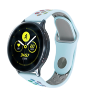 Strap-it Samsung Galaxy Watch sport band 41mm / 42mm (lichtblauw kleurrijk)