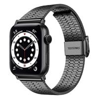 Strap-it Apple Watch roestvrij stalen band (zwart)