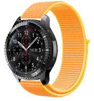 Strap-it Samsung Galaxy Watch 45mm / 46mm nylon band (lichtgeel)