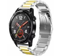 Strap-it Huawei Watch GT stalen band (zilver/goud)