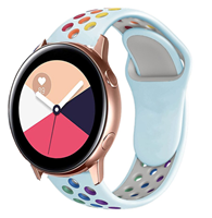 Strap-it Samsung Galaxy Watch Active sport band (kleurrijk lichtblauw)