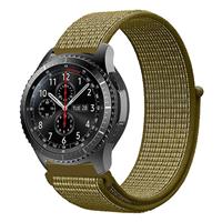 Strap-it Samsung Galaxy Watch 45mm / 46mm nylon band (olijf)