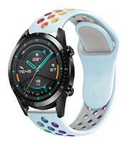 Strap-it Huawei Watch GT sport band (kleurrijk lichtblauw)