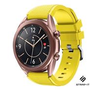 Strap-it Samsung Galaxy Watch 3 41mm siliconen bandje (geel)
