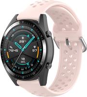 Strap-it Huawei Watch GT siliconen bandje met gaatjes (roze)