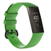Strap-it Fitbit Charge 3 silicone band (groen)