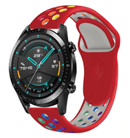 Strap-it Huawei Watch GT sport band (kleurrijk rood)