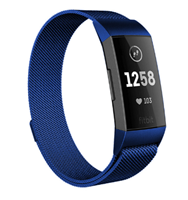 Strap-it Fitbit Charge 4 Milanese band (blauw)