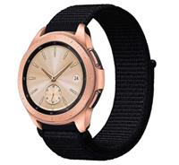 Strap-it Samsung Galaxy Watch 41mm / 42mm nylon band (zwart)