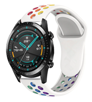 Strap-it Huawei Watch GT sport band (kleurrijk wit)