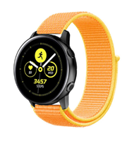 Strap-it Samsung Galaxy Watch Active nylon band (lichtgeel)