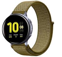 Strap-it Samsung Galaxy Watch Active nylon band (olijf)