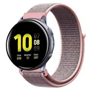 Strap-it Samsung Galaxy Watch Active nylon band (pink sand)