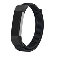 Strap-it Fitbit Alta / Alta HR nylon bandje (zwart)