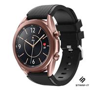 Strap-it Samsung Galaxy Watch 3 41mm siliconen bandje (zwart)