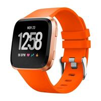 Strap-it Fitbit Versa silicone band (oranje)